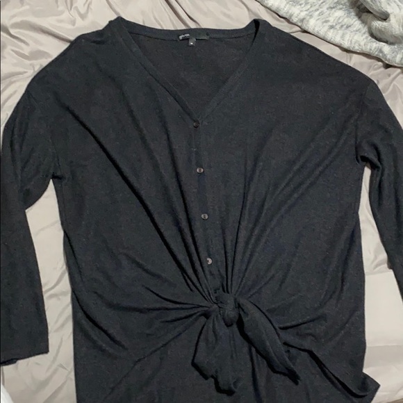 Gibson Tops - Women’s tie front long sleeve